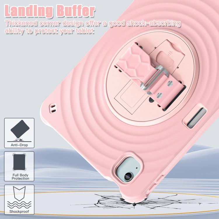 Funda híbrida Silicona con Soporte Giratorio para iPad Air 11 (2025/2024) (Rosa)