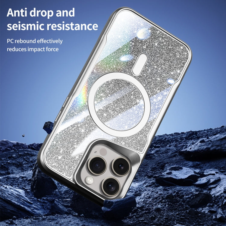 Estuche para Teléfono Blade Magsafe para iPhone 15 con Purpurina y Degradado Magnético (Púrpura) - MOVILSTORE