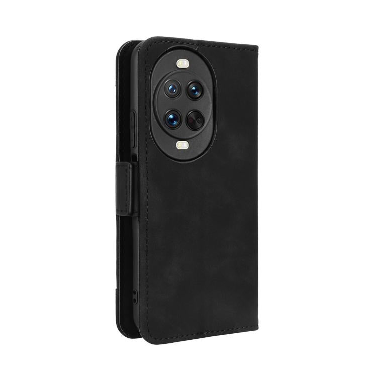 Funda de piel con textura de becerro y ranuras para tarjetas para Huawei Nova 14 5G (negra)