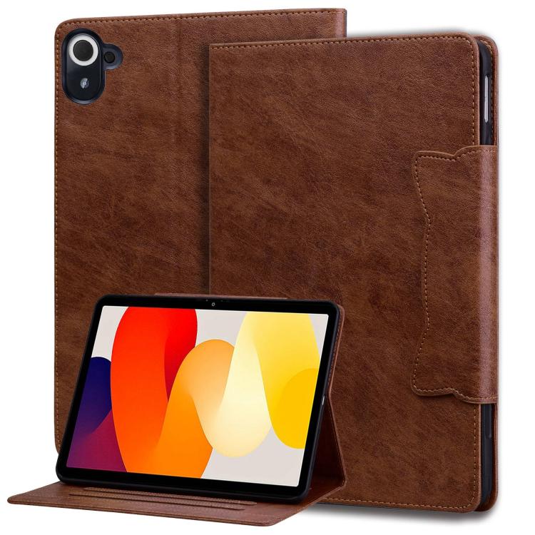 Funda de cuero con hebilla de gato para Xiaomi Redmi Pad 8.8 pulgadas 2025 (marrón)
