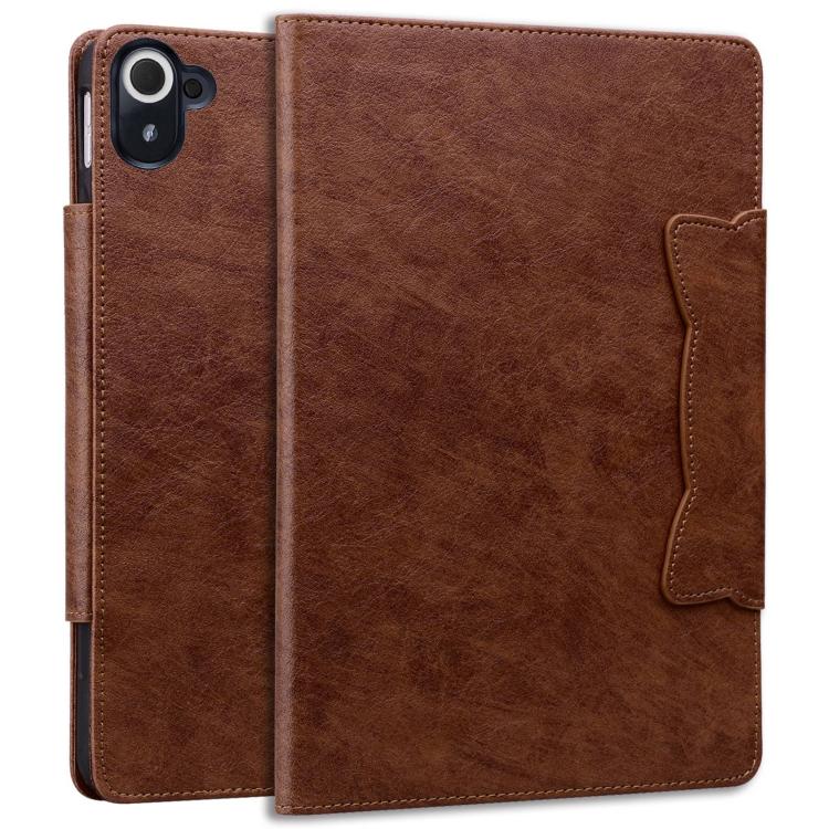 Funda de cuero con hebilla de gato para Xiaomi Redmi Pad 8.8 pulgadas 2025 (marrón)