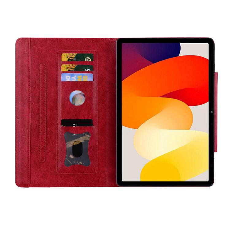 Funda de cuero con hebilla de gato para Xiaomi Redmi Pad 8.8 pulgadas 2025 (roja)