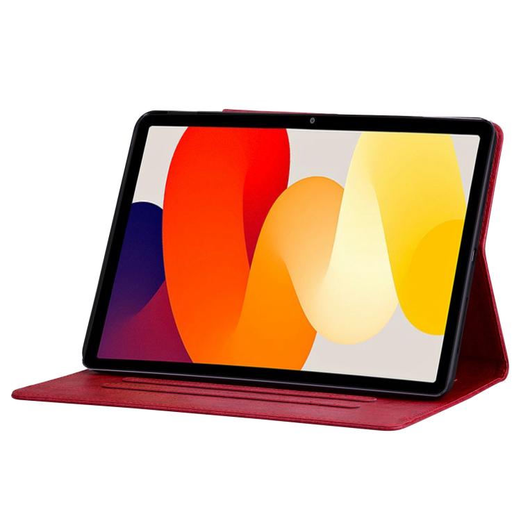 Funda de cuero con hebilla de gato para Xiaomi Redmi Pad 8.8 pulgadas 2025 (roja)