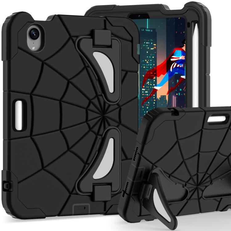 Funda Protectora Silicona y Policarbonato para iPad Mini 2024 Mini 6 (Negra)