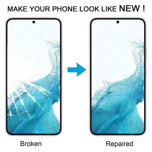 Obiettivo in vetro schermo frontale Samsung Galaxy S22 SM-S901B (10 pezzi) con adesivo OCA