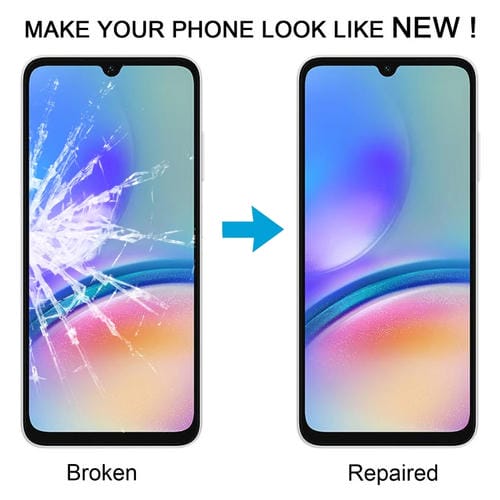 Lente de Vidro Samsung Galaxy A05s SM-A057F com Adesivo OCA (10 Peças)