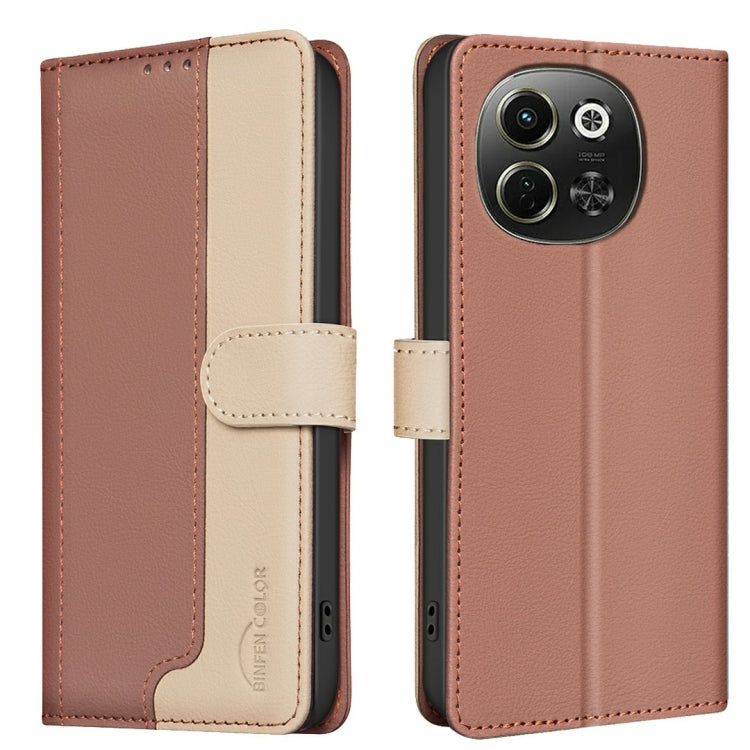 Funda de Cuero Antirrobo con Protección RFID para Tecno Pova 6 Neo 5G y Spark 30 5G (Marrón)