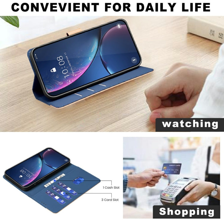 Funda de Cuero Antirrobo con Protección Rfid para Teléfono Tecno Spark 30 Pro 4G (Azul)
