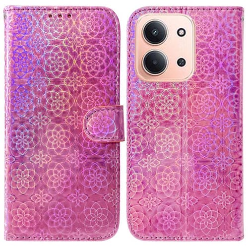 Funda de cuero con hebilla magnética colorida para Redmi 15C 4G (173,1 mm) / Redmi 15C 5G (173,1 mm) (rosa)