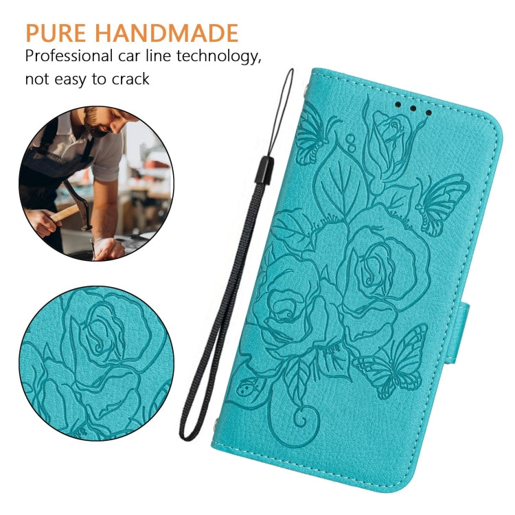 Funda de Cuero Antirrobo con RFID para OnePlus Nord N10 5G (Azul Claro)
