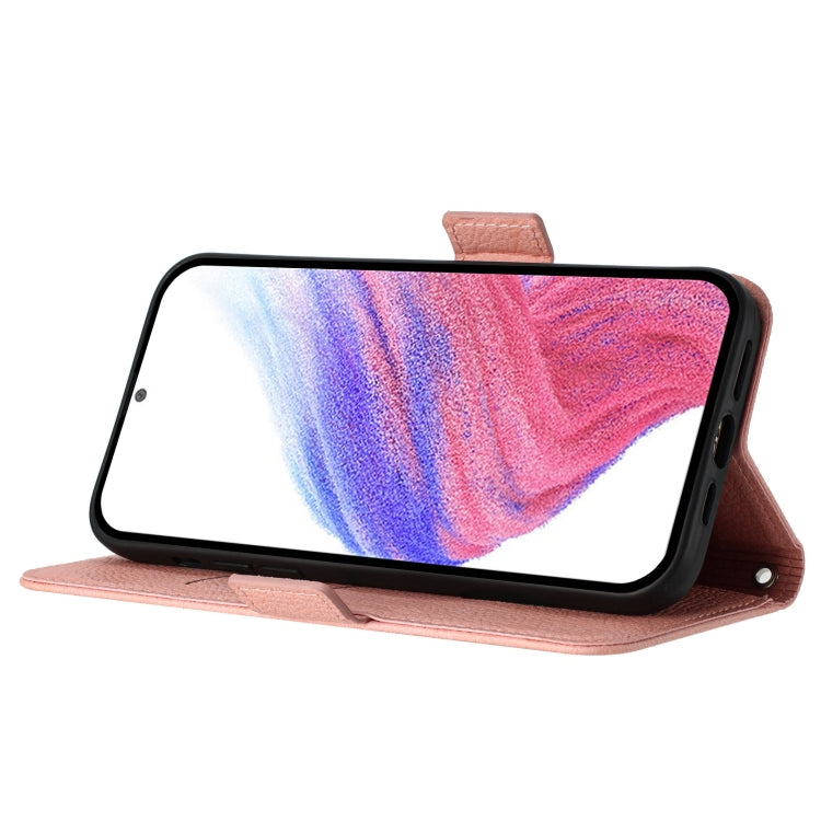 Funda de Cuero Antirrobo con Rfid para OnePlus Nord N10 5G con Relieve (Rosa)