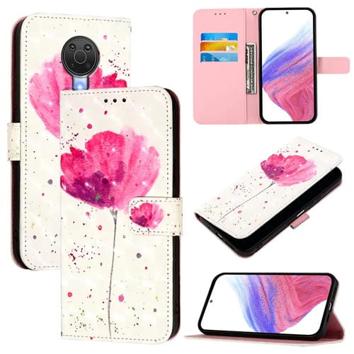 Funda de Cuero con Tapa Horizontal y Pintura 3D para Nokia 6.3/G20/G10 (Flor)
