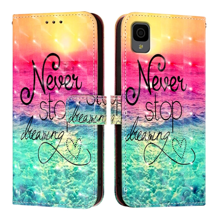 Funda de Cuero con Tapa Horizontal y Pintura 3D para TCL 30Z T602Dl (Chasing Dreams)