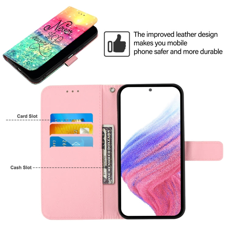 Funda de Cuero con Tapa Horizontal y Pintura 3D para TCL 30Z T602Dl (Chasing Dreams)