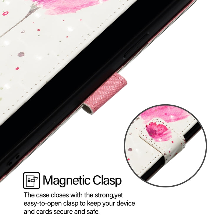 Funda de Cuero con Tapa Horizontal para Teléfono TCL 50 Pro Nxtpaper con Pintura 3D (Flor)