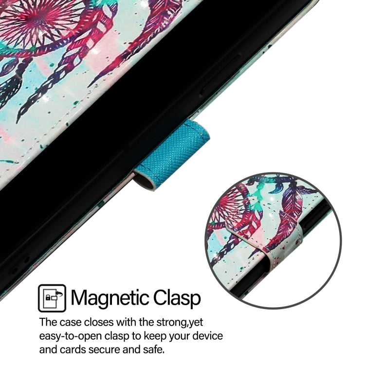 Funda de Cuero con Tapa Horizontal para TCL 50 Pro Nxtpaper con Pintura 3D (Campanas de Viento)