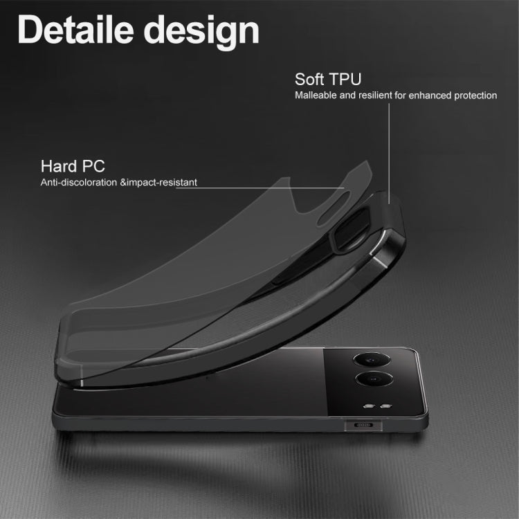 Funda Transparente para OnePlus Nord 4 a Prueba de Golpes de Acrílico y TPU (Negro)