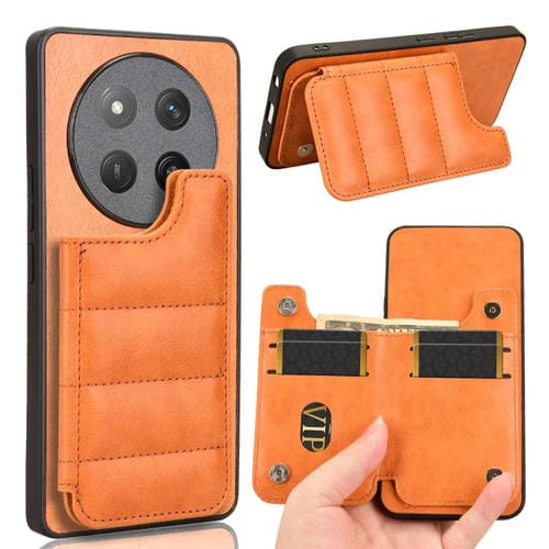 Funda para Teléfono Honor X60 Pro/X9C/Magic7 Lite con Diseño de Vaca y Tarjetero (Naranja)