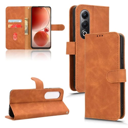 Funda de Cuero Itel S25 con Tapa Magnética y Tacto Piel (Marrón)