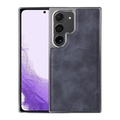 Estuche para teléfono Samsung Galaxy S22 + 5G Magsafe TPU híbrido PU lateral galvanizado (Azul)