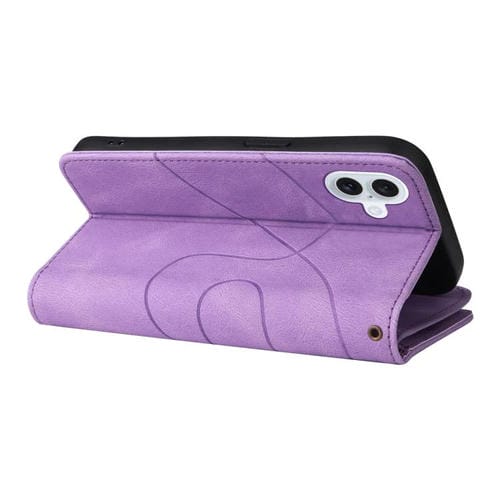 Funda de cuero con cremallera para iPhone 17, bicolor, con 9 ranuras para tarjetas (morado)