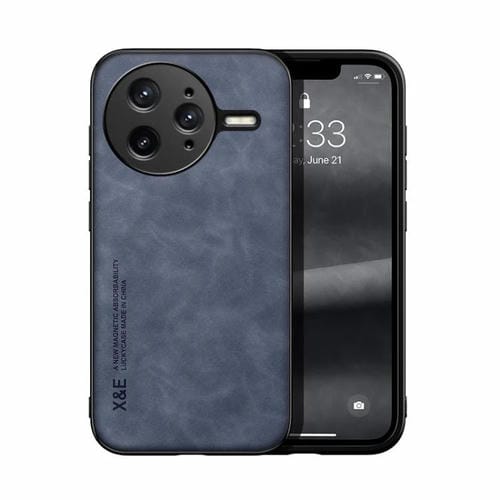 Funda de Cuero Magnética con Tacto de Piel para Redmi K80 Pro (Azul)