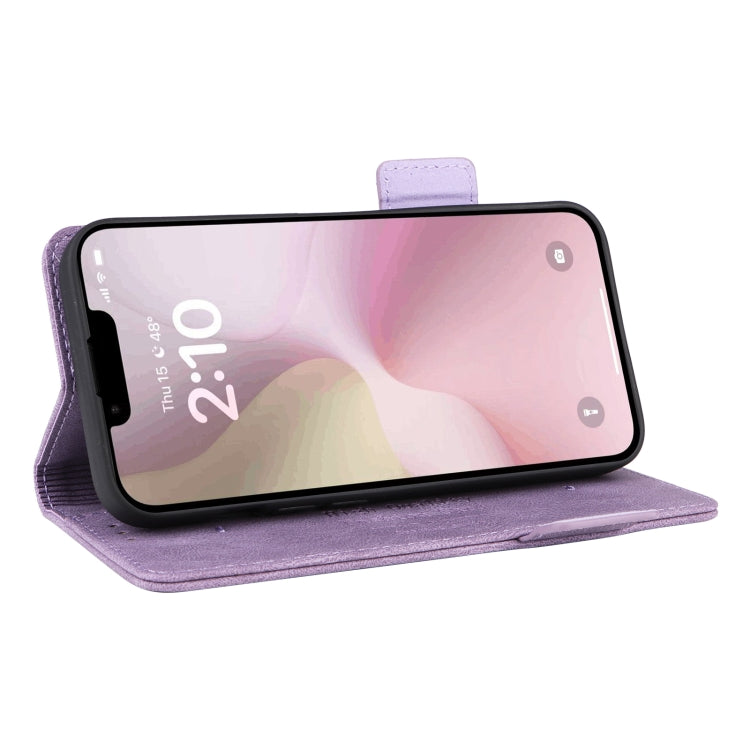 Funda de Cuero con Cierre Magnético para iPhone 16E (Morado)