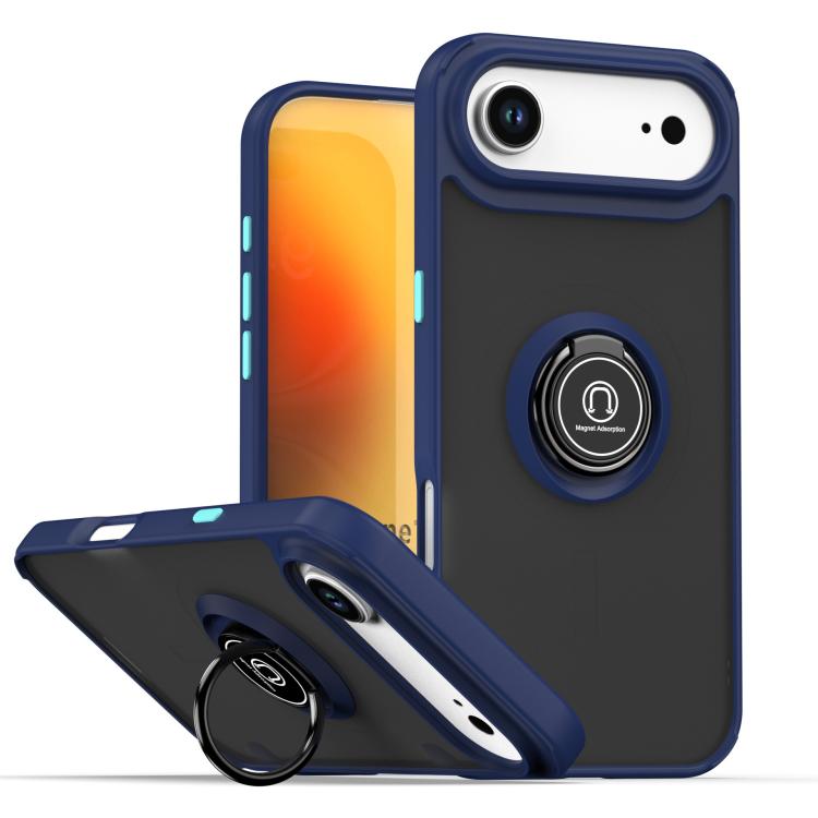 Funda de TPU + PC con aro para iPhone 17 Air Q Shadow 1 Series (azul rey)