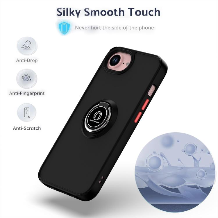 Funda de TPU + PC con anillo para iPhone 16e Q Shadow 1 Series (roja)