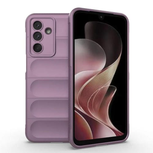 Funda de TPU + franela con protección mágica India para Samsung Galaxy M36 5G (morada)