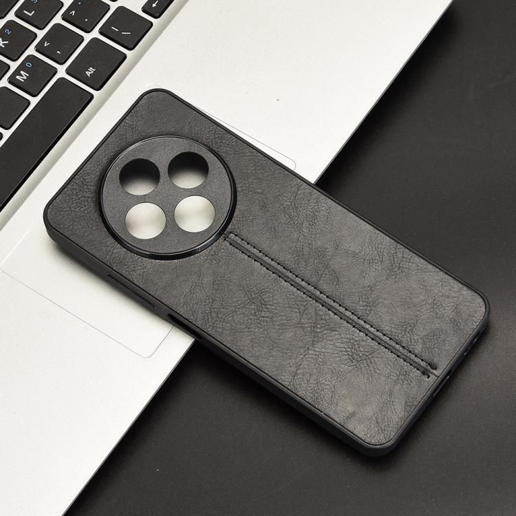 Funda para Teléfono Tecno Spark 30 4G Diseño de Vaca con Tarjeta de Costura (Negra)