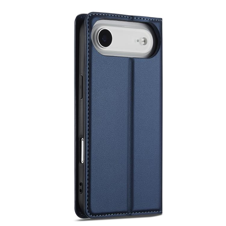 Funda de PU con textura fina esmerilada para iPhone 17 Air LC.IMEEKE L1 Series (azul)