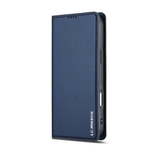 Funda de PU con textura fina esmerilada LC.IMEEKE L1 Series para iPhone 17 Pro Max (azul)