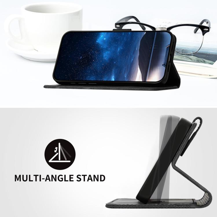 Funda de Cuero para Huawei Enjoy 20E con Diseño de Mariposas en Relieve y Cordón (Negro)