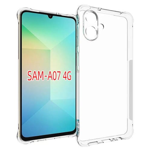 Funda de TPU gruesa, antideslizante y a prueba de golpes para Samsung Galaxy A07 4G (transparente)