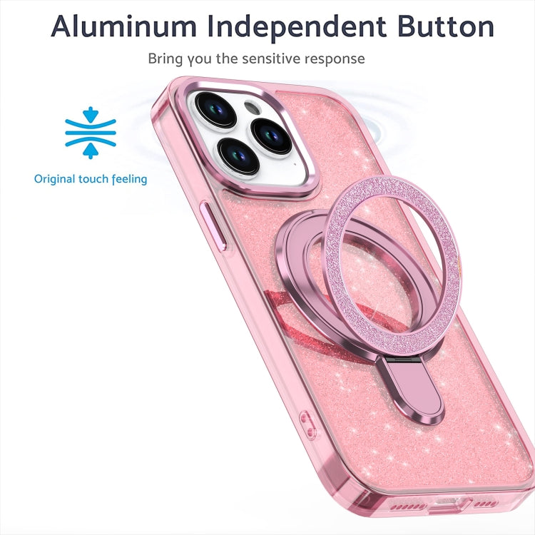 Funda para Teléfono con Soporte de Anillo Magsafe para iPhone 15 Pro Max (Morado)