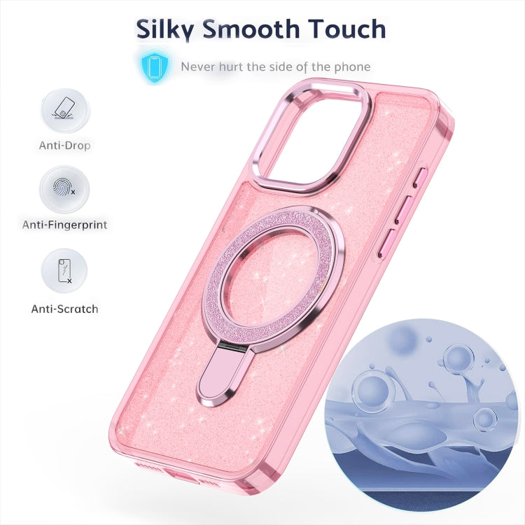 Funda para Teléfono con Soporte de Anillo Magsafe para iPhone 15 Pro Max (Morado)