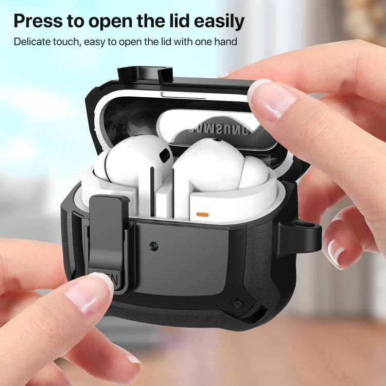 Funda Protectora Samsung Galaxy Buds 3/3 Pro Bumblebee con Interruptor y Gancho (Negro)