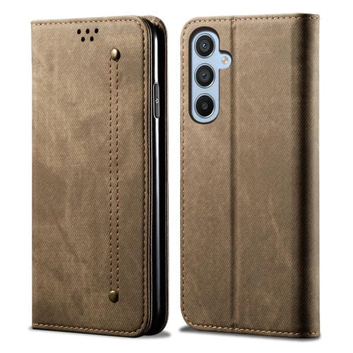 Funda de Cuero con Tapa Horizontal para Samsung Galaxy A36 (Caqui)