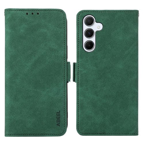 Funda de Cuero Abeel con Imán Rfid y Esmerilado para Samsung Galaxy A36 5G (Verde)