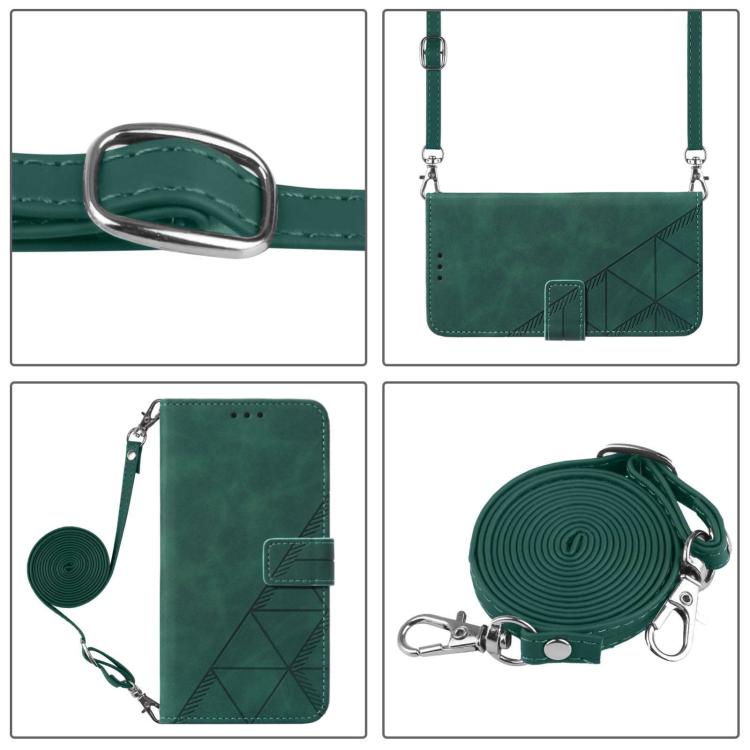 Funda de cuero con relieve 3D para Samsung Galaxy A07 4G (Verde)