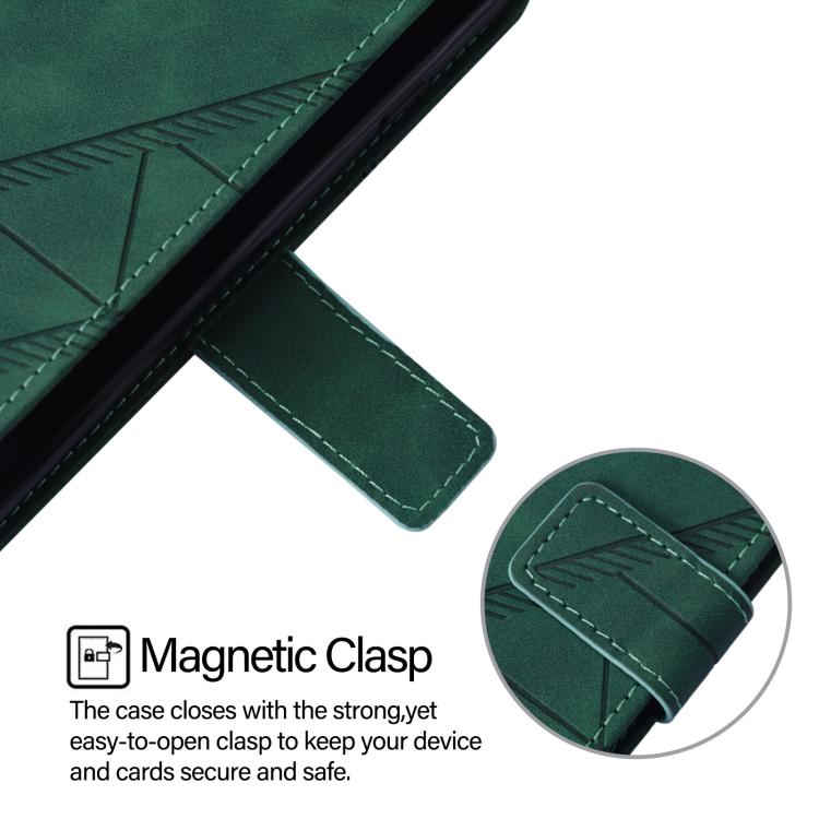 Funda de cuero con relieve 3D para Samsung Galaxy A07 4G (Verde)