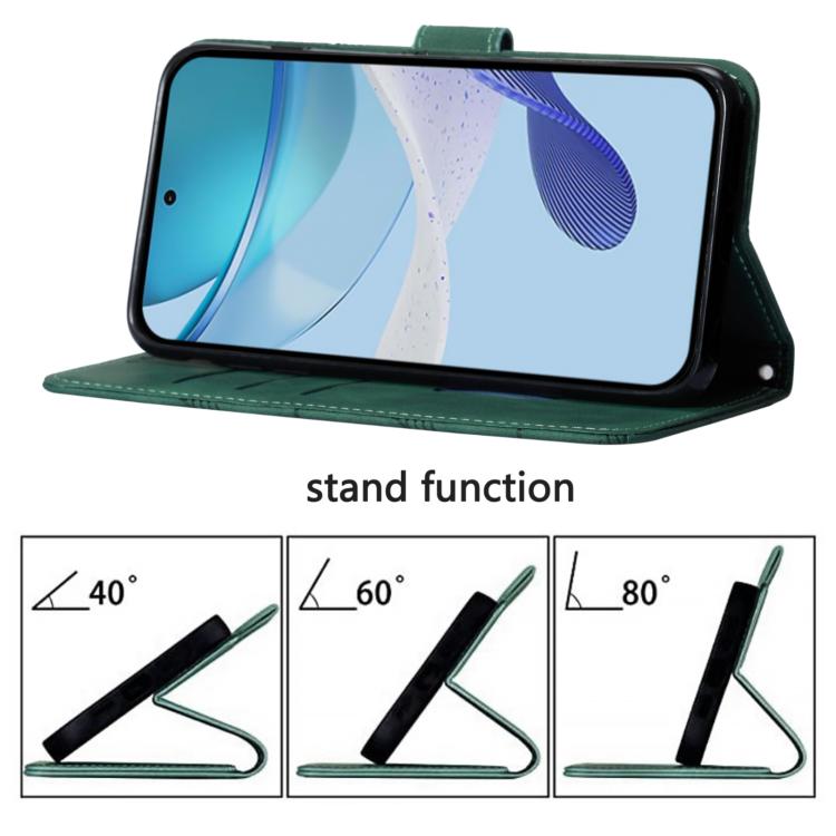 Funda de cuero con relieve 3D para Samsung Galaxy A07 4G (Verde)