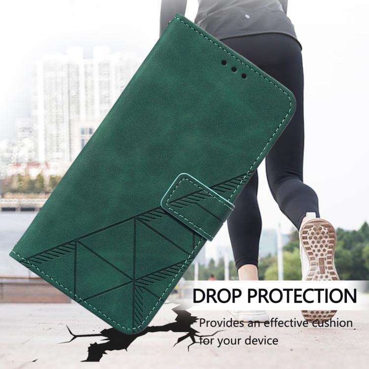 Funda de cuero con relieve 3D para Samsung Galaxy A07 4G (Verde)