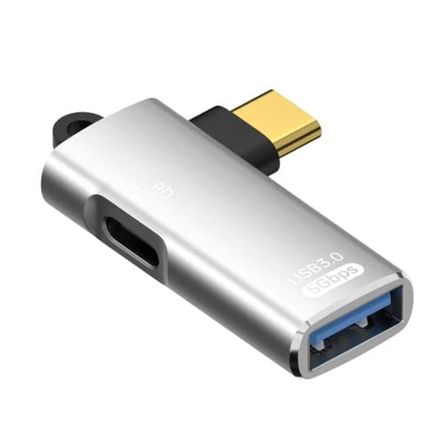 Adaptador Usb-C a Usb OTG Ads-617 5 Gbps PD100W (Plateado)