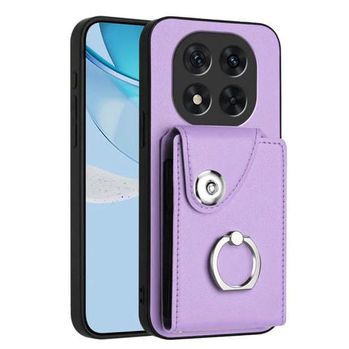 Funda para Redmi Note 14 Pro 5G con tarjetero y anillo (morado)