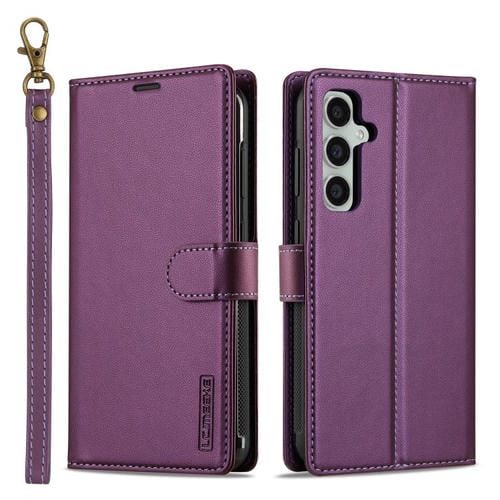 Funda de Teléfono Pu Magsafe Desmontable con Cordón Samsung Galaxy A54 5G Lc.Imeeke L2 Series (Morado)