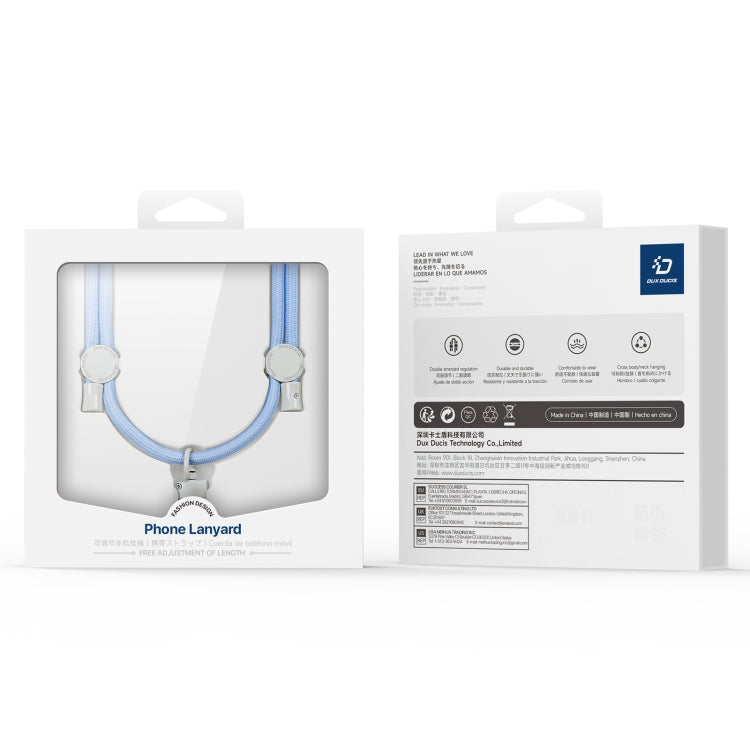 Correa para cuello Dux Ducis Plaz con correa cruzada antipérdida para teléfono (Azul Cielo)