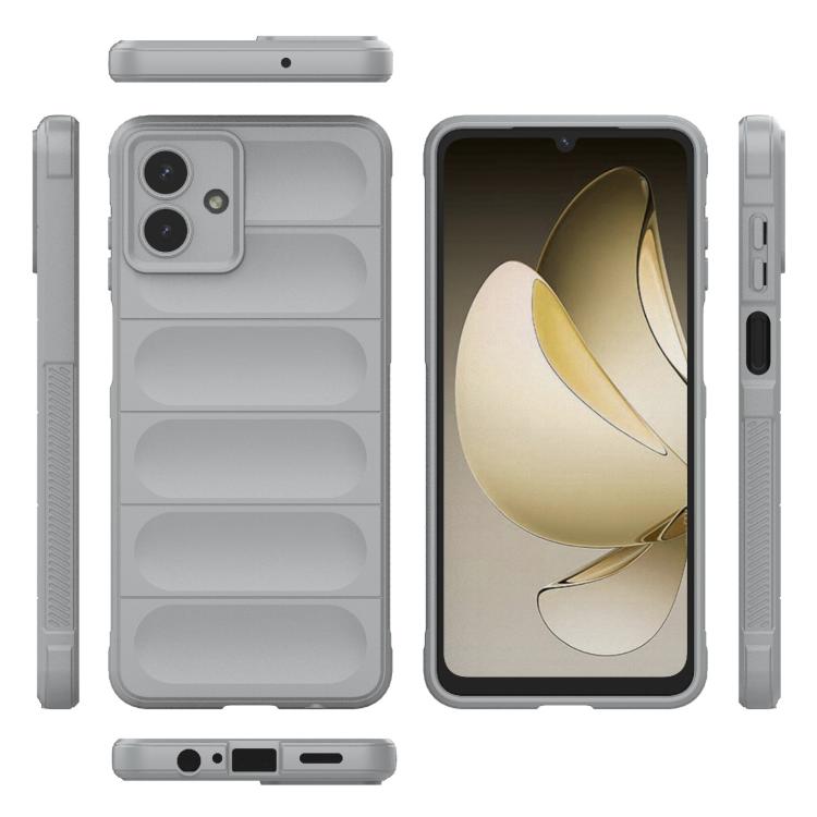Funda de TPU + franela Magic Shield para Samsung Galaxy A07 4G (gris)