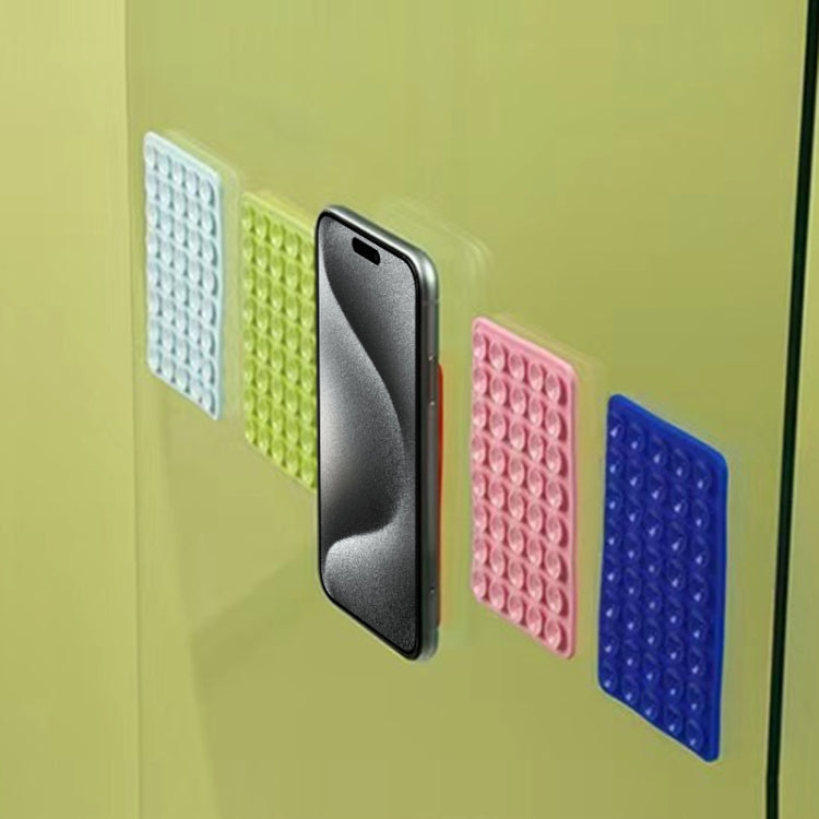 Adhesivos traseros con ventosa de doble cara de silicona para teléfono móvil (Verde) 40 unidades